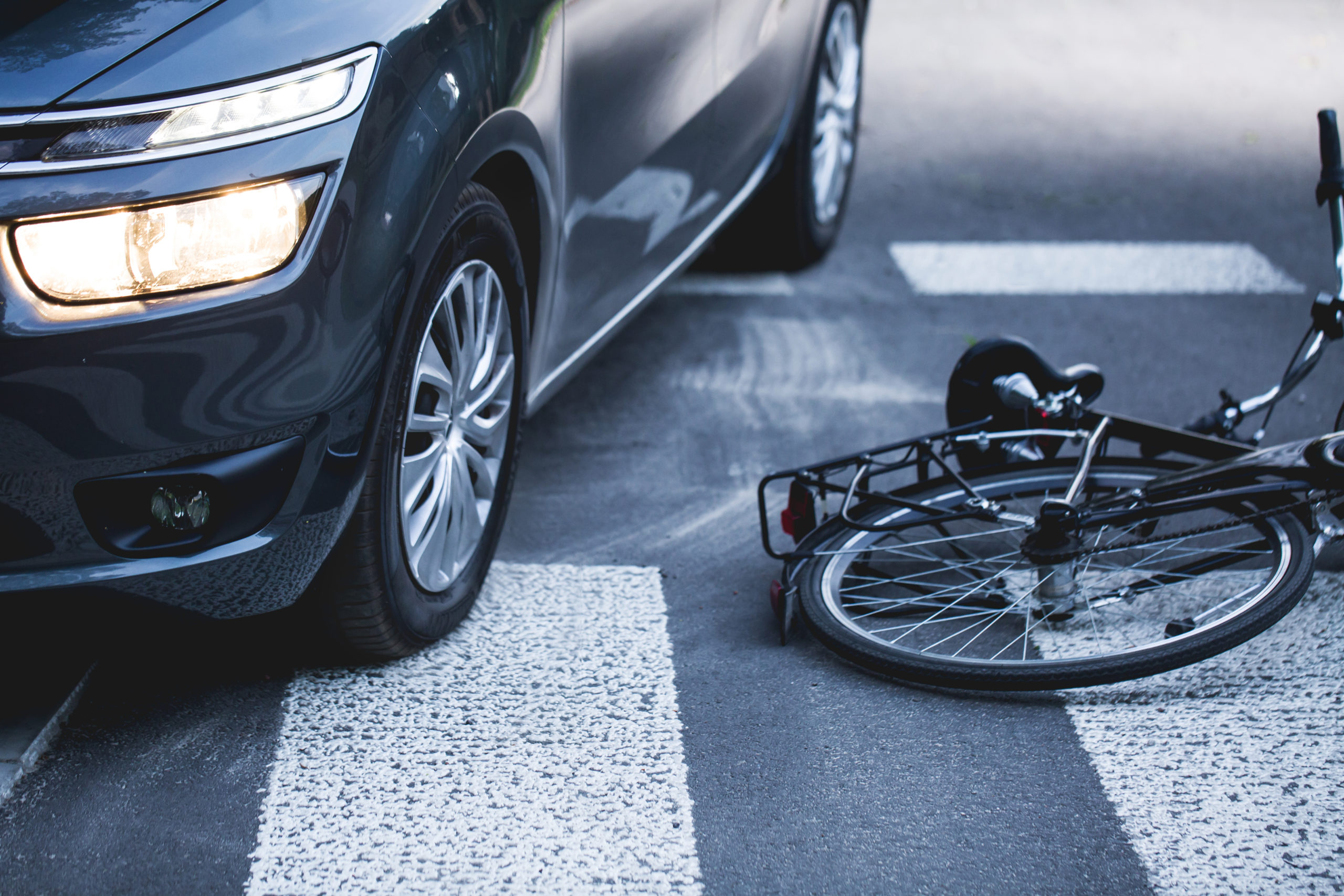 car and bicycle accident